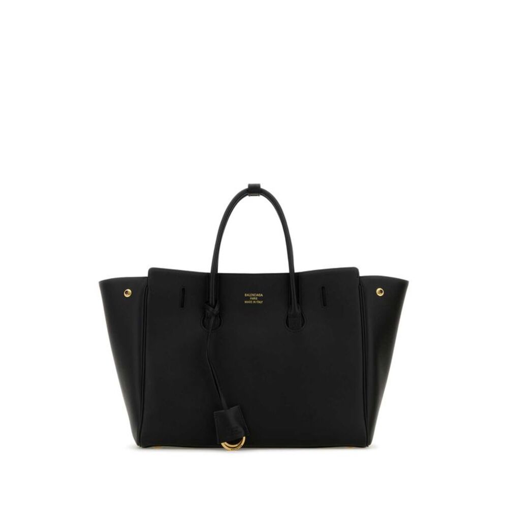 Balenciaga Women Black Leather Small Carry All Hempton Handbag